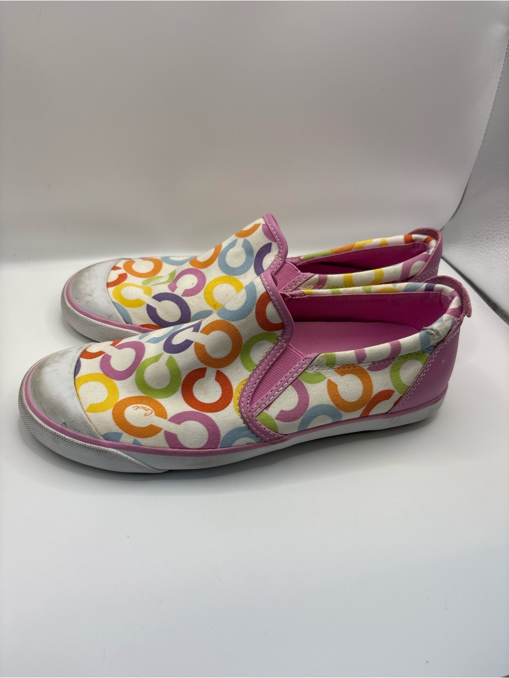 Coach Beale Pink Multicolor C Logo
Monogram Slip On Sneaker
Women's Size 8 Y2K-e